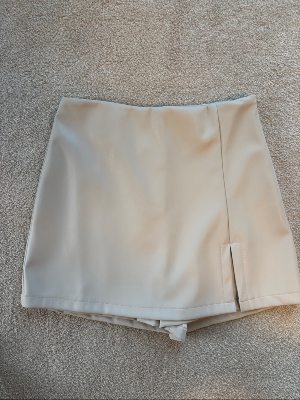 Anniewear Beige Mini Skort with Front Slit - New w/Tags!